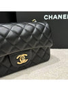 Classic Flap Bag Lambskin Black Champagne Gold Mini - CHANEL - BALAAN 4