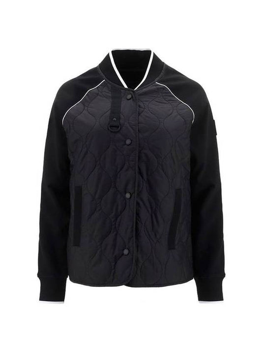 Quilted Bomber Jacket Black - MOOSE KNUCKLES - BALAAN 1