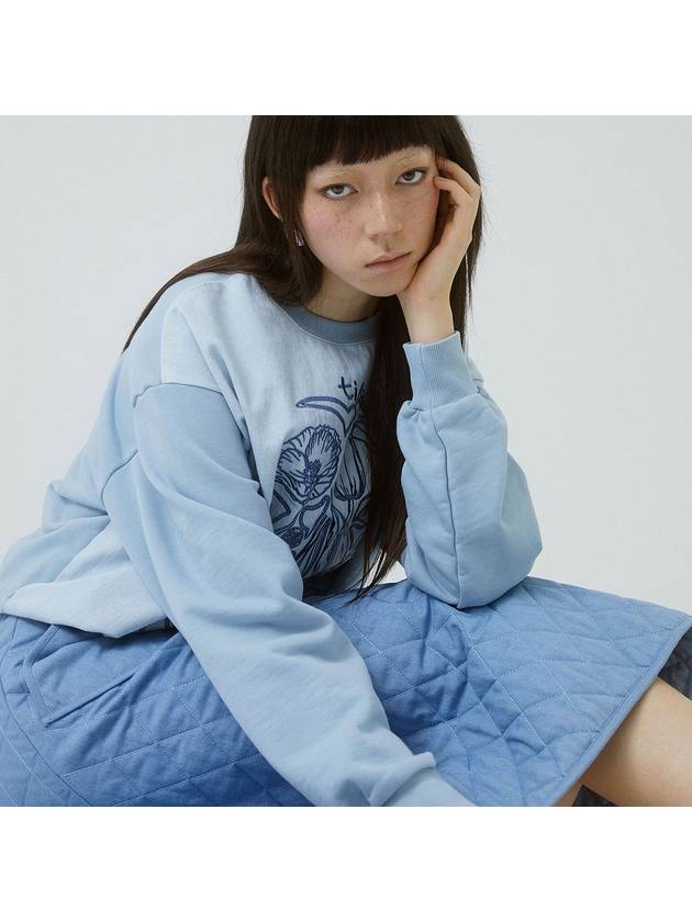 FLOWER SWEATSHIRTS BL sweatshirt blue - TIBAEG - BALAAN 4