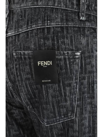 Denim Pants FLP288APSW F1LUY BLACK - FENDI - BALAAN 1