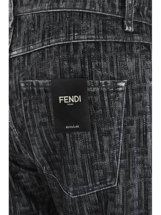 Denim Pants FLP288APSW F1LUY BLACK - FENDI - BALAAN 1