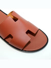 Izmir Leather Slippers Gold - HERMES - BALAAN 7