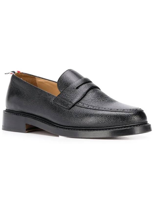 Pebble Grain Rubber Sole Penny Loafer Black - THOM BROWNE - BALAAN 4