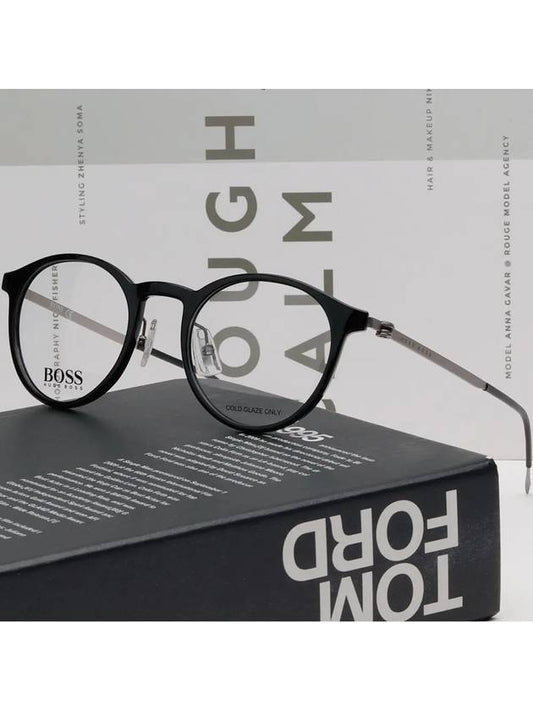 Hugo Boss Glasses Frame BOSS1350F TI7 Round Horn Frame Ultra Light - HUGO BOSS - BALAAN 2