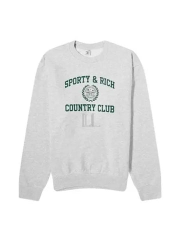 Logo Print Sweatshirt Heather Gray C Low 2319HG - SPORTY & RICH - BALAAN 1