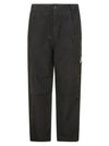 Flat Nylon Regular Utility Straight Pants Black - CP COMPANY - BALAAN 1