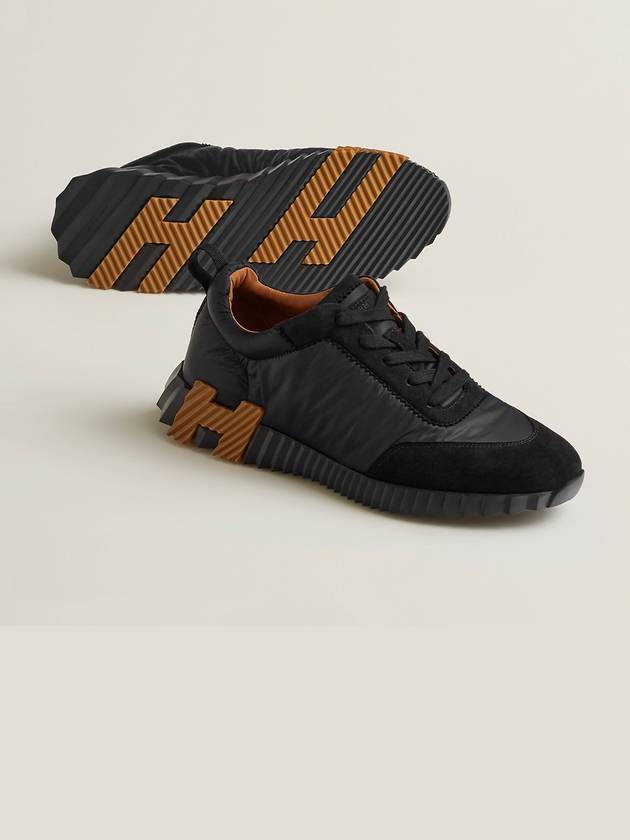 Bouncing Suede Low Top Sneakers Black - HERMES - BALAAN 2