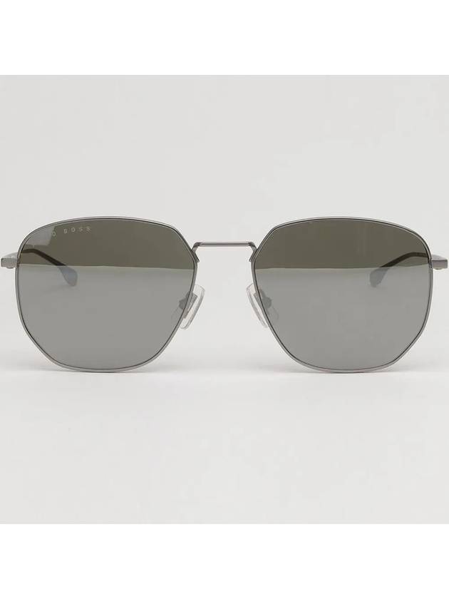 Hugo Boss titanium sunglasses BOSS0992FS RIWT4 matte metal frame mirror Asian fit - HUGO BOSS - BALAAN 3