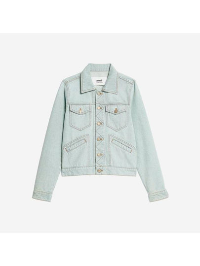 Trucker Denim Jacket Blue - AMI - BALAAN 2