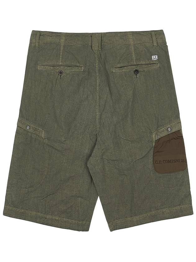 Lens Wappen Cotton Shorts Green - CP COMPANY - BALAAN 3