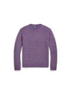 Suede Patch Wool Cashmere Sweater Purple - POLO RALPH LAUREN - BALAAN 1