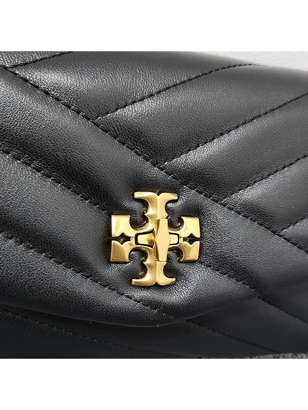 Kira Chevron Chain Long Wallet Black - TORY BURCH - BALAAN 9