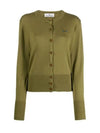 Bea Logo Cardigan Green - VIVIENNE WESTWOOD - BALAAN 7