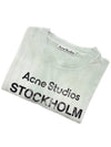 Stockholm Logo Stamp Short Sleeve T-Shirt Pale Green - ACNE STUDIOS - BALAAN 6