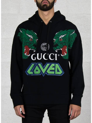 T99 Tiger Overfit Men s Hoodie 475374 XJAK0 1082 - GUCCI - BALAAN 1