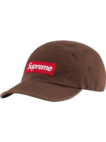 Washed Chino Twill Camp Cap Brown - SUPREME - BALAAN 1