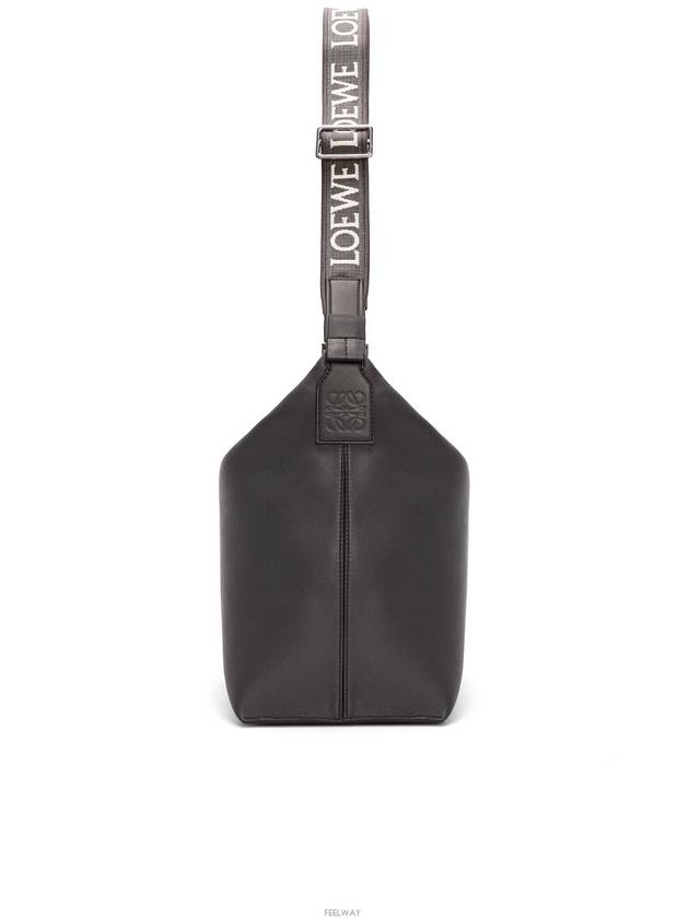 Supple Smooth Calfskin Cubi Cross Bag Dark Grey - LOEWE - BALAAN 6