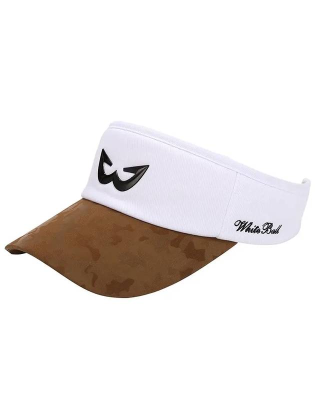 Golf Wear Camo Golf Sun Cap WB21SUMC04BE Beige - WHITEBALL - BALAAN 5