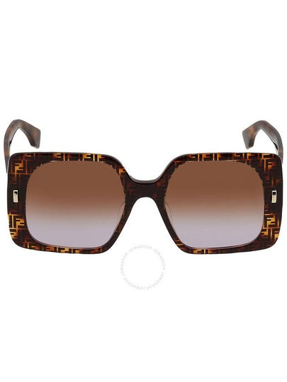 Fendi Brown Gradient Square Ladies Sunglasses FE40036U 55F 53 - FENDI - BALAAN 2