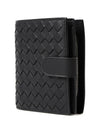 Intrecciato Nappa Half Wallet Black - BOTTEGA VENETA - BALAAN 4