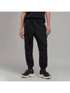 Back Logo Wool Flannel Cargo Track Pants Black - Y-3 - BALAAN 1