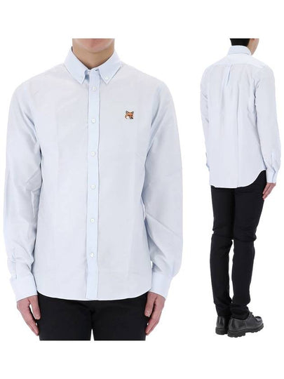 Oxford Institutional Foxhead Patch Button Down Classic Shirt White - MAISON KITSUNE - BALAAN 2