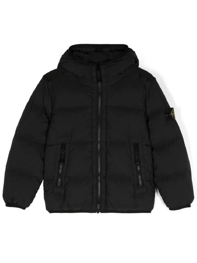 Kids Waffen Logo Padding Black 811640328 - STONE ISLAND - BALAAN 1