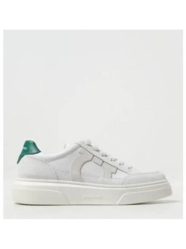 Gancini Outline Low-Top Sneakers White - SALVATORE FERRAGAMO - BALAAN 2