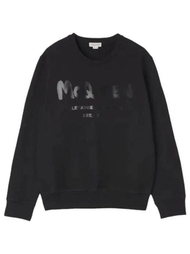 graffiti sweatshirt black - ALEXANDER MCQUEEN - BALAAN 1