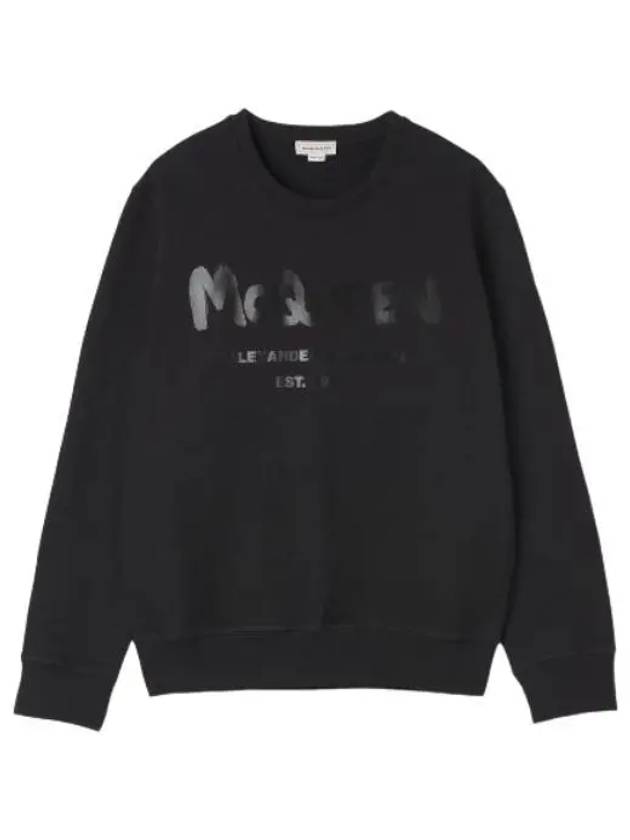 graffiti sweatshirt black t shirt - ALEXANDER MCQUEEN - BALAAN 1