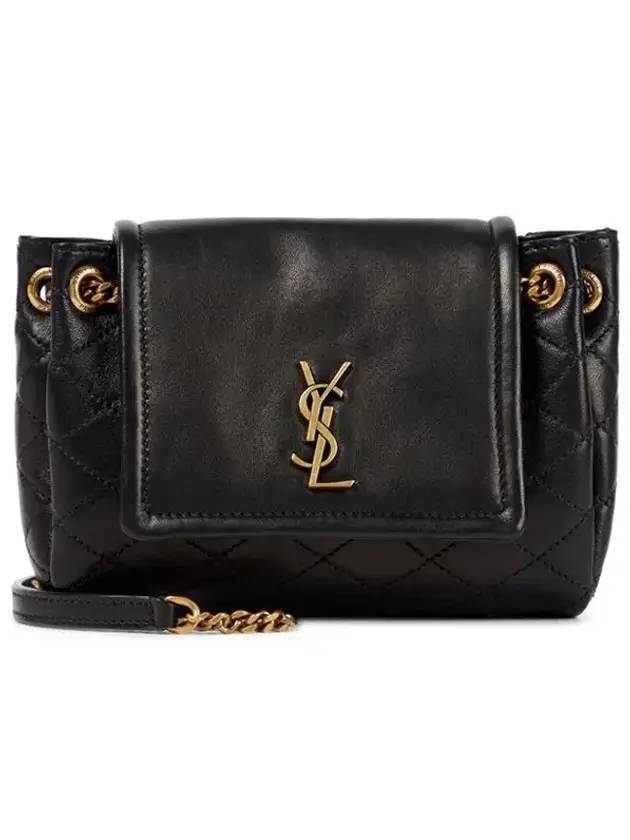 Nolita Lambskin Mini Bag Black - SAINT LAURENT - BALAAN 1