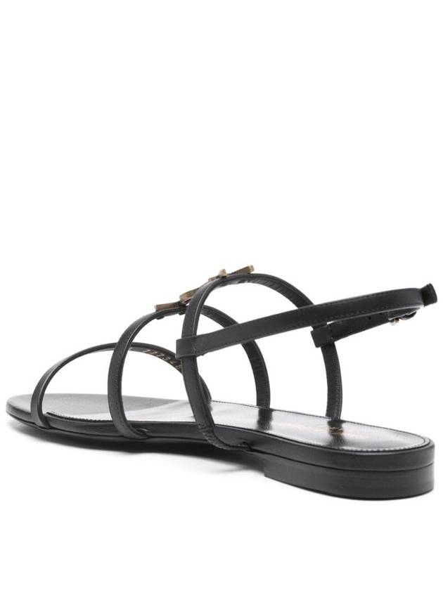 SAINT LAURENT CASSANDRA SANDALS FLAT - SAINT LAURENT - BALAAN 3