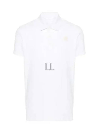 Men's Logo Patch Polo Shirt White - MONCLER - BALAAN 2