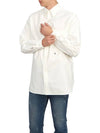 Embroid Logo Button Down Wind Long Sleeve Shirt White - NANAMICA - BALAAN 6