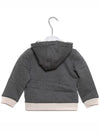 EKD embroidered hooded zipup 8078319 CHARCOAL GRAY MELANGE 24S - BURBERRY - BALAAN 3