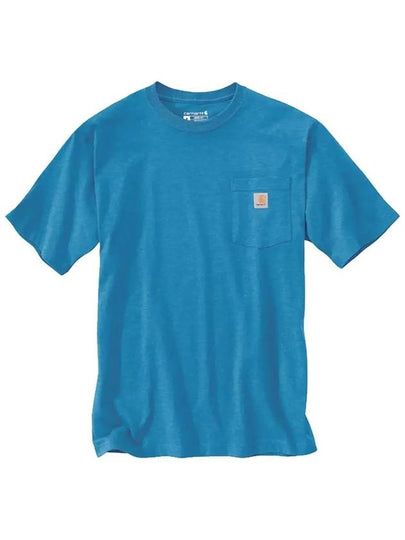 Pocket short sleeve t shirt marine blue header K87 H72 - CARHARTT - BALAAN 2