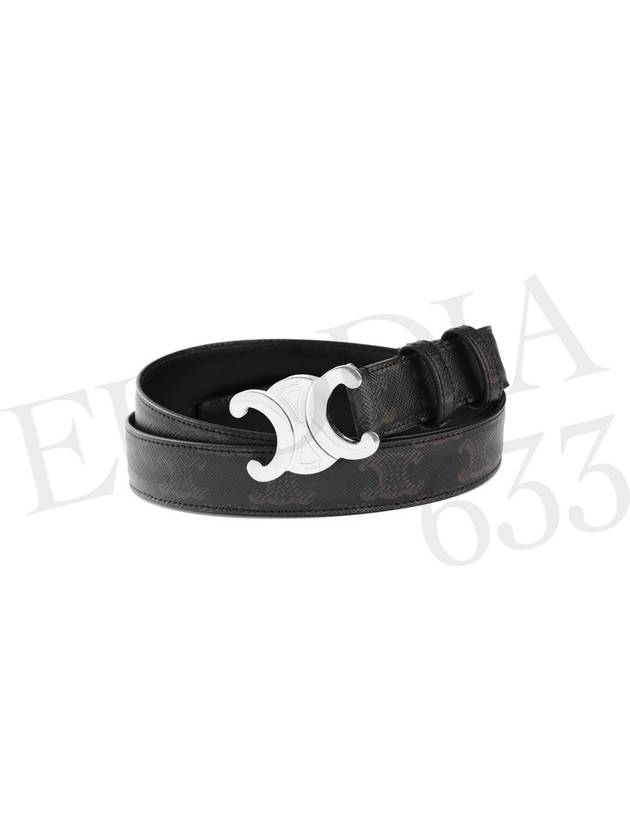 Triomphe Canvas Belt Black - CELINE - BALAAN 4