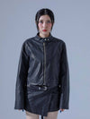 Pigmented Vintage Vegan Leather Jacket BK - DILETTANTISME - BALAAN 2