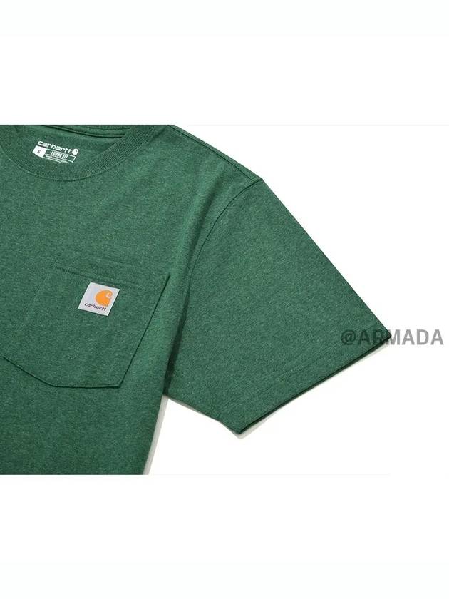 K87 Workwear Pocket Short Sleeve T Shirt Northwood Heather - CARHARTT - BALAAN 5