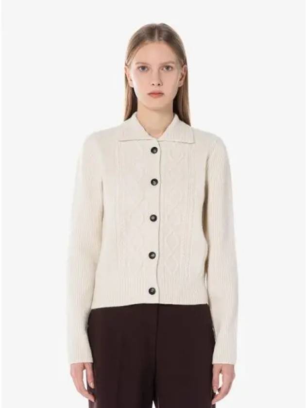 Women s Cable Crop Spring Fall Cardigan AF779E 54NFJ Domestic Product GQ2N24080698644 - LACOSTE - BALAAN 1