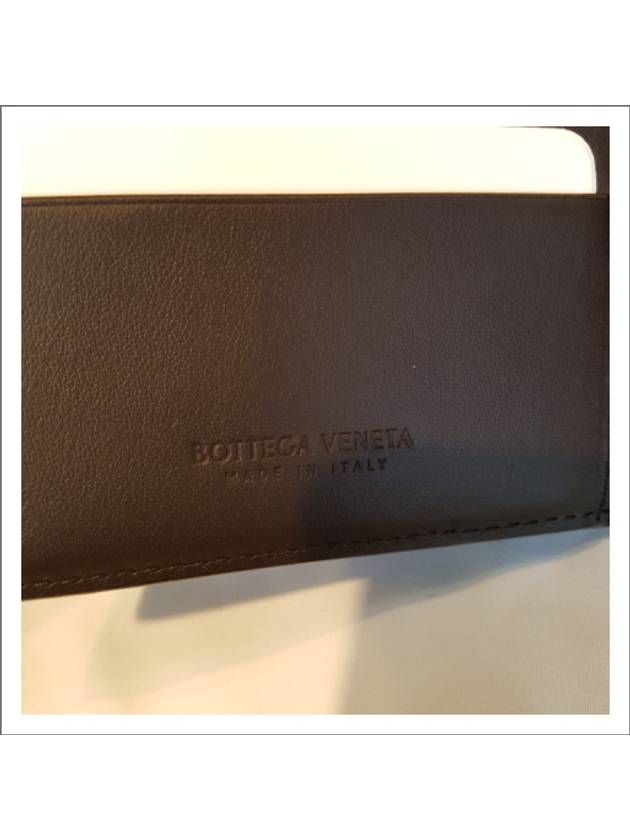 Intrecciato Coin Pocket Bifold Half Wallet Dark Brown - BOTTEGA VENETA - BALAAN 9