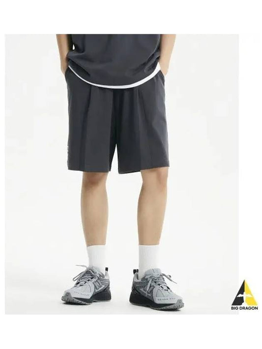 NBNVE21043 UNI Essential Single Mesh One Tuck 5 Shorts CHARCOAL - NEW BALANCE - BALAAN 1