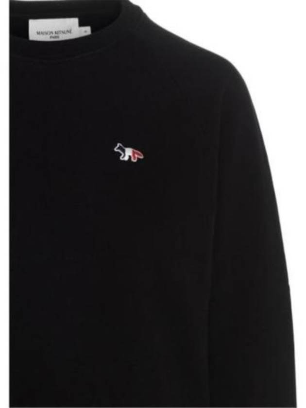 Tricolor Fox Patch Adjusted Sweatshirt Black - MAISON KITSUNE - BALAAN 4