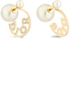 tribal logo pearl earrings - DIOR - BALAAN 4