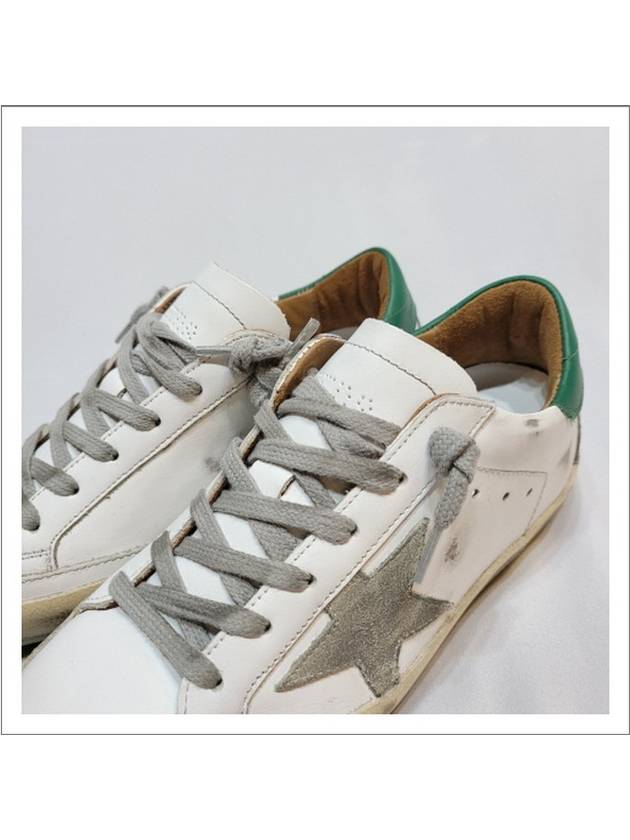 Superstar Suede Low Top Sneakers Green White - GOLDEN GOOSE - BALAAN 3