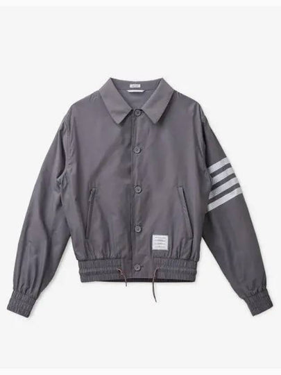 Solid Swim Tech 4-Bar Jacket Medium Grey - THOM BROWNE - BALAAN 2