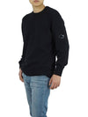 Lambswool GRS Crew Neck Knit Top Black - CP COMPANY - BALAAN 3