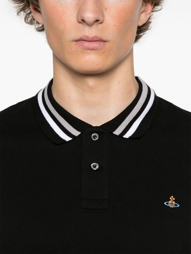 Classic ORB Logo Polo Shirt Black - VIVIENNE WESTWOOD - BALAAN 4