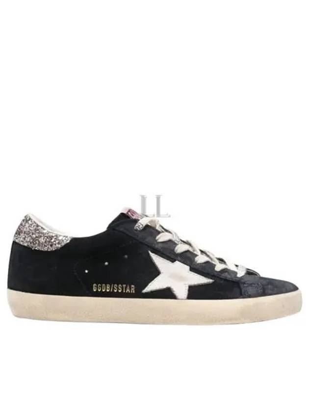 Superstar Glitter Tab Suede Low Top Sneakers Navy - GOLDEN GOOSE - BALAAN 2