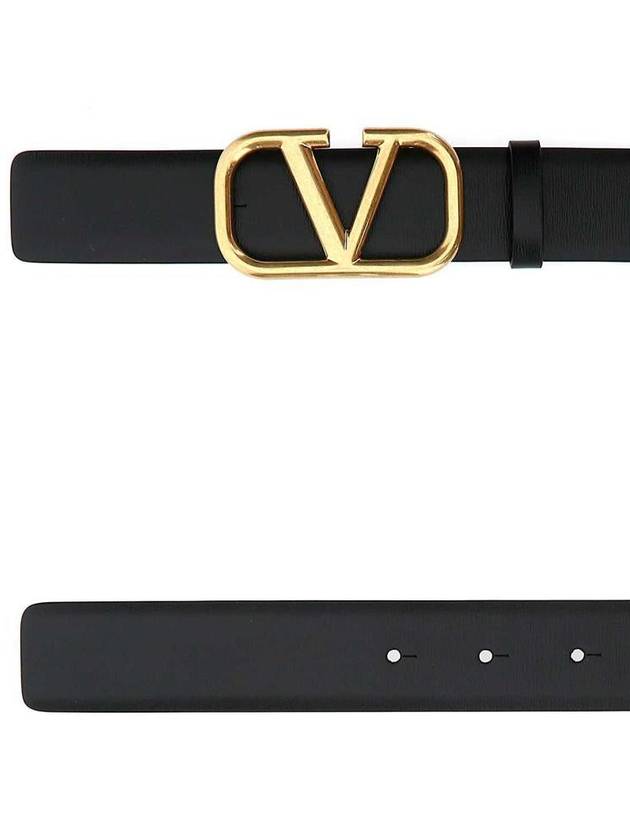 Men's V Logo Signature Belt Black - VALENTINO - BALAAN 3